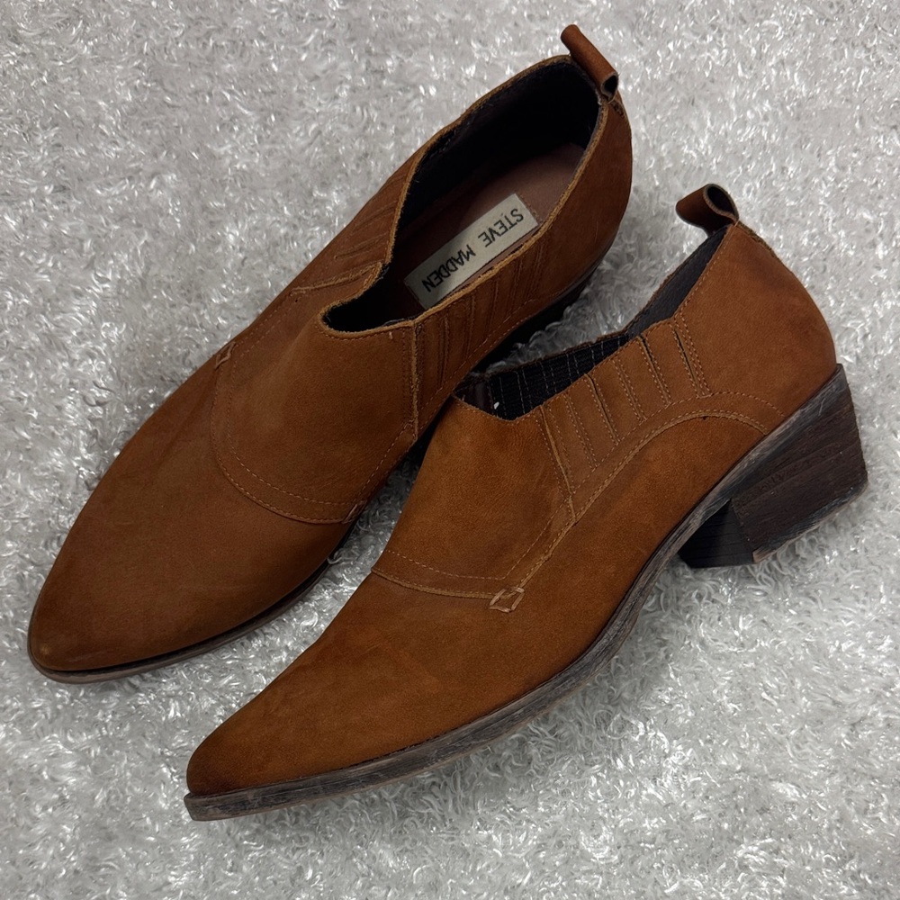 Steve Madden womens Suede Loafers brown size 8.5